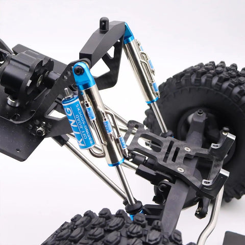 Blue 125mm Dope Simulated Negative Pressure Damper Shock Absorber For RC Crawler UT4 TRX4 RR10 Wraith DIY Upgrade installed on model