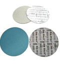 Pyramid Shaped Pro Grade 6 Inch Silicon Carbide Sanding Discs Set, 3000 And 5000 Grit, top view of sanding disc surfaces.
