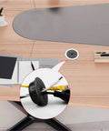 Slick 18 Pc Desk Wire Grommet Kit With Tough Abs And Rubber Rings For Organizing Cables Under Office Tables And Keeping Workspaces Super Clean And Cable Safe. desk cable grommet in black ABS with rubber ring for cable routing