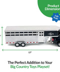 Sundowner Horse Trailer With Gooseneck Hitch For Farm Toys And Toy Trucks Realistic Details Working Rear And Side Doors