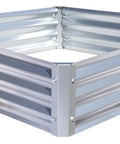 Galvanized Steel Raised Garden Bed For Flowers And Plants, No Fuss Easy Access Design For Better Drainage, Beginner Friendly, Roomy 40 By 40 Inch Bed For Garden Or Greenhouse.