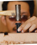 Person installing 4 Set Barn Door Hardware Kit With Sliding Door Track Spacers And Wall Connectors For Bifold Barn Doors