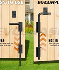 Keep Your Backyard Gate Locking Down Tight With This Straight Up Tough 12 Inch Cane Bolt Drop Rod Solid Steel Security Stopper For Wood Metal Vinyl Fences No Rust Just A Ridiculously Strong Ground Latch That Works Like A Champ with cane bolt in use and not in use on wooden fence.