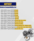 Front Wheel Bearing And Hub Assembly For 2004 2017 Toyota Avalon Camry Highlander Solara And Lexus Es Rx Vehicles 5 Lug Bolts