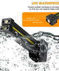 Waterproof On The Go Magnetic LED Gym Light For Posing And Camping submerged in water showing dual LED lights and switches