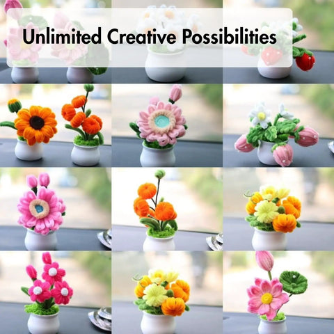 1350 Pieces 12 Inch Thick Pipe Cleaners Craft Set With 45 Colors Chenille Stems For Arts And Crafts Projects Fun Diy Decor School Activities Party Decorations And Handmade Ornaments Bulk, flower crafts in white pots