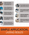 Step-by-step instructions for using FlexSet Rapid Concrete Repair Kit Self Leveling Epoxy Cement For Driveways Foundations Large Cracks And Outdoor Repairs Gray 3 Gallon No Tear Out Required Cold Applied Quick Set Solution For Fast Durable Fix.