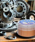 Copper Anti Seize Lubricant Grease Waterproof High Temperature Protection Professional Grade Copper Grease For Automotive And Machinery Prevent Seizing And Corrosion Smooth Threads Long Lasting 30g jar with machinery parts.