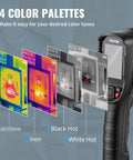 Thermal Imaging Camera With 240x180 IR Resolution And 20Hz Refresh Rate Minus 4F To 662F Temperature Range 16GB Built In SD Card