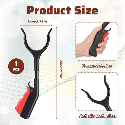 11 Inch Grabber Reacher Tool With 360 Degree Rotating Jaw And Anti Slip Grip For Quick Trash Pickup Ergonomic Handle Ideal For Sanitation Work And Everyday Debris Cleanup