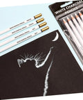 Six Pack White Sketching Pencils For Drawing And Shading Great For Beginners And Artists White Charcoal Pencils For Illustration