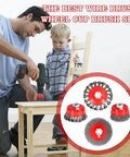 Four And One Half Inch Angle Grinder Wire Wheel Set with 3in & 4in cup and wheel brushes for DIY tasks