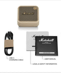 Willen II Portable Bluetooth Speaker With Rugged Waterproof And Dustproof Build, Loud Stereo Sound, Cream Finish, accessories included.