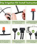 Installation steps for Drip Irrigation Kit For Garden And Greenhouse With 1/4 Inch Tubing Automatic Watering System for 50-75 m²