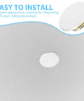 Slick White Iron Fire Sprinkler Covers 2 Pack mounted on a ceiling, showcasing a discreet clean look, easy installation