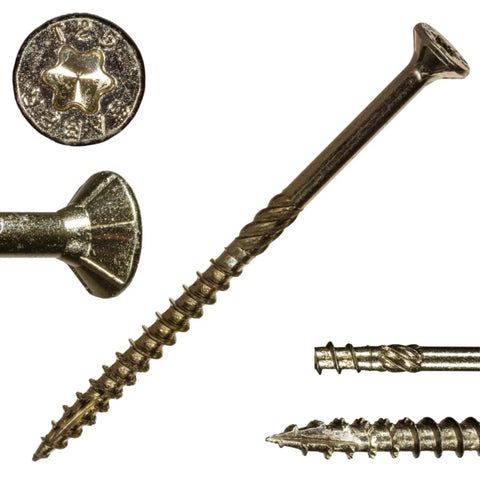All Purpose Construction Screws 25 Pound Tub With About 1811 Pieces Size 9 x 3 Outdoor Wood Screws With Serrated Threads