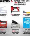 Various Arrow staple and nail guns compatible with Heavy Duty Staples Built For Tough Jobs 3/8-Inch Leg, 3/8-Inch Crown, 1250-Pack.