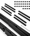 8 Pcs 2020 Black Straight Connectors Joining Plate Corner Bracket Set With Screws For 8020 Aluminum Extrusion T Slot Heavy Duty