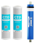 Under Sink Water Filter Replacement Kit For FX12P FX12M TFM24 GXRM10RBL GXRM10G RO Systems With Carbon Block CTO Filters