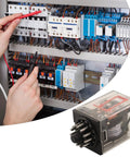 DC 12V Relay With 11 Pin 10A 250VAC Silver Alloy Contacts For Industrial Control Panels Tough As Nails High Temperature Resistant Switch For Reliable Signal Transmission, 11-pin