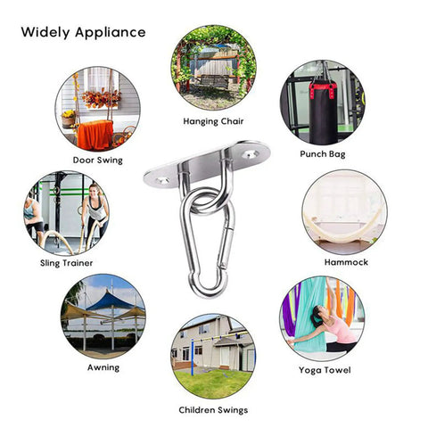 Heavy Duty Stainless Steel Ceiling Hooks Set For Swing Suspension And Hammock Chairs U Type Fixing Hooks 304 Steel Uses