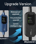 Skysword II Level 1 EV Charger Portable Home EVSE with 110V 16A 25ft Cord, comparison with Skysword I, upgrade features