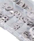 Built To Last 140 Pcs Conical Knurled Spring Washers Set In 304 Stainless Steel Belleville And Flat Washers For Outdoor Construction And Electrical Maintenance Includes Size M4 M5 M6 M8 M10 in storage box