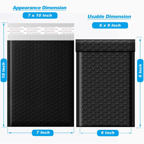 6x10 Inch Bubble Mailers 50 Pack Self Sealing Waterproof Padded Mailers With Built In Bubble Cushions for Small Business