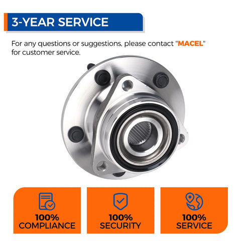Front Wheel Hub And Bearing Assembly 515006 For 1994 1999 Dodge Ram 1500 5 Lug 4x4 Non ABS Beefy Durable Replacement Hub Unit