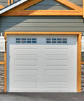 Outdoor Wall Sconce Lighting Set With Seeded Glass Weatherproof Exterior Fixtures Rustproof Aluminum Mounts beside garage