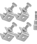 304 Stainless Steel C Clamps Set 20mm Mini Tiger Clamps for Woodworking Heavy Duty C Clamp Kit Four Pack Rust Resistant Durable Metal Clamps