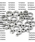 Dope Miniature Ball Bearing Set For RC Cars, 4 Pieces, Wide Size Range With Various Metal Bearings Displayed