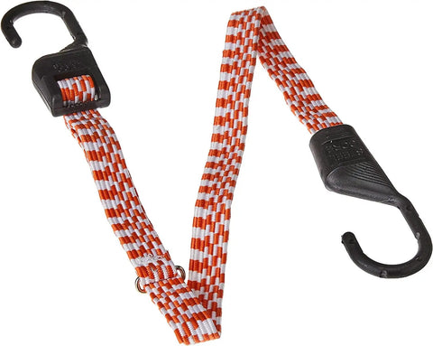 All Weather Must Have Adjustable Flat Bungee Cord From 10 In To 54 In Stretch Multicolor Tie Down Cord With UV Resistant Outer Jacket.