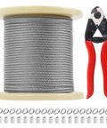 Beefy Heavy Duty Stainless Steel Wire Rope 1/8 Inch Cable 165 Ft With Cutter Kit For Decks Railings And Stairs 304 Stainless 7X7