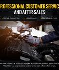 Mechanic servicing engine with wrench highlighting professional customer service and after-sales support