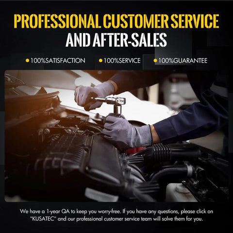 Mechanic servicing engine with wrench highlighting professional customer service and after-sales support