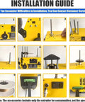 Installation guide images for Professional 3D Printer Filament Extruder And Waste Recycling Machine With Auto Coil Winder.