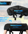 Heavy Duty Winch Cover For 2500 To 5500 Lbs Electric Winches Tough As Nails Waterproof Dustproof Outdoor Shield UV Resistant Black 17 Inch Wide Trailer Winch Cover For All Weather Protection, elastic fit shown