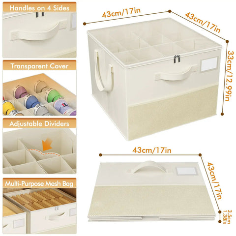 Plus Size 2 Pack Shoe Organizer For Closet Featuring Foldable Fabric Boxes Holds A Massive 24 Pairs Vertically with clear dividers.