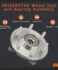 Front Wheel Hub And Bearing Assembly For 4WD Ford F150 2004 2006 2007 2008 And Lincoln Mark LT 2006 2007 2008 With 6 Lug And ABS 515079 Swap In Ready Direct Replacement For Easy Install