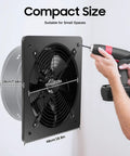 Explosion Proof Exhaust Fan 16-Inch, 300W Copper Motor, 4700 CFM Industrial Axial Flow Blower installation in wall