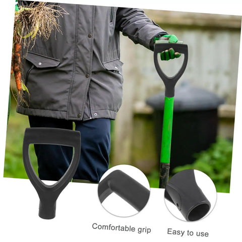 Person holding a D Shaped Shovel Handle Replacement For Digging And Planting Durable Plastic Garden Tool Heavy Duty Spade Handle Easy Install
