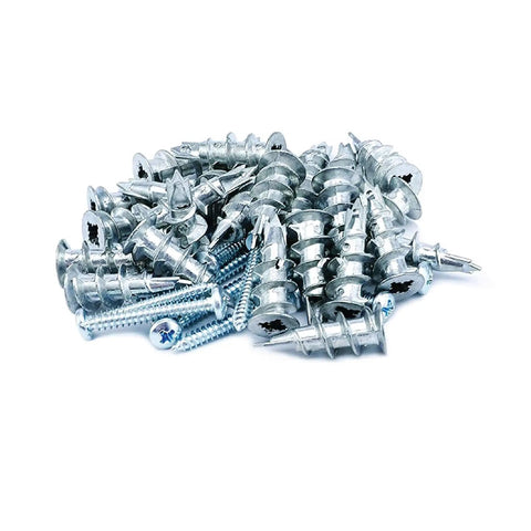 Zinc Self Drilling Drywall Anchors Kit With 50 Phillips Screws No Pre Drill Needed Drills Directly Into Drywall Even Through Studs