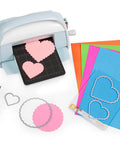 Killer Magnetic Cutting Mat For Cuttlebug Die Cutting Machines Heavy Duty Craft Platform with cut hearts and colored paper