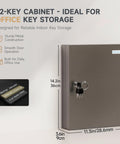 32 Key Lock Box For Home, Office, And Garage, Wall Mount Key Cabinet With Management System, Magnetic Door And Tag Labels