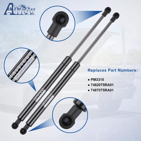 PM3315 Rear Hatch Shocks Struts Lift Gate Gas Springs For 2015 2019 Honda Fit Pack Of 2 close-up on parts and labels