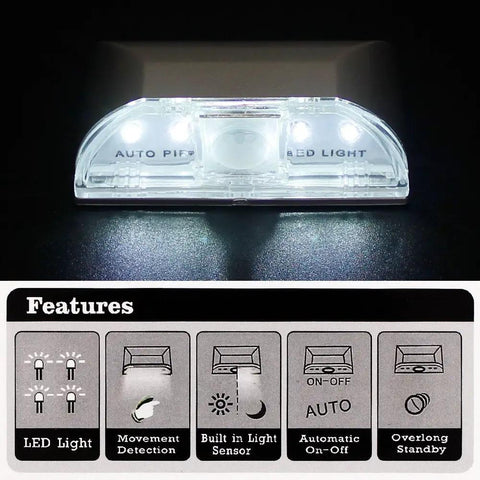 2 Pack Keyhole Light With Infrared Motion Sensor, Auto On In Darkness, 4 LED Bulbs, Wireless Door Lock Lamp For Nighttime Visibility And No More Fumbling At The Keyhole