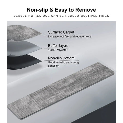 Non Slip Stair Treads For Wooden Steps Indoor Carpet With Rubber Backing 15 Pack 8X30 Inches Reusable Quick Dry Machine Washable No Glue Safe For Kids And Pets Grey Texture