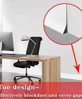 4 Inch Peel And Stick Vinyl Baseboard Trim 20 Ft Roll Flexible Waterproof Rubber Molding Easy Install No Mess Perfect For Bathroom Kitchen Bedroom Office White with toe design detail shown near office desk