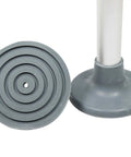 Non slip foot detail of Heavy Duty Shower Chair With Arms And Back For Inside Showers, Double Reinforced Crossbar, Foam Cushion, Built To Last.